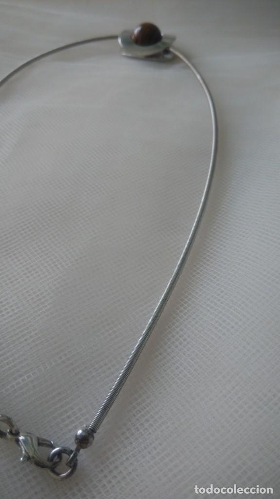 Joyeria: COLLAR CADENA DE PLATA CON ESFERA DE OJO DE TIGRE - Foto 8