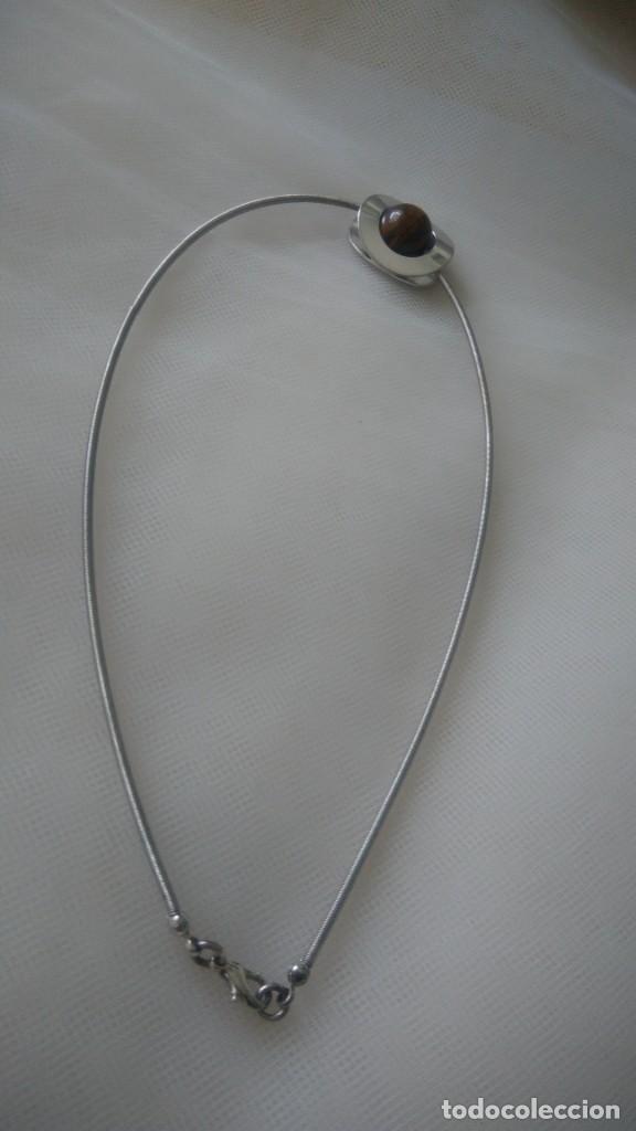 Joyeria: COLLAR CADENA DE PLATA CON ESFERA DE OJO DE TIGRE - Foto 9