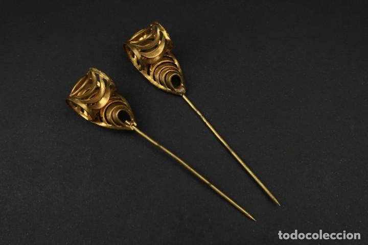 Joyeria: Lote dos Agujas Broches Antiguos - Foto 1