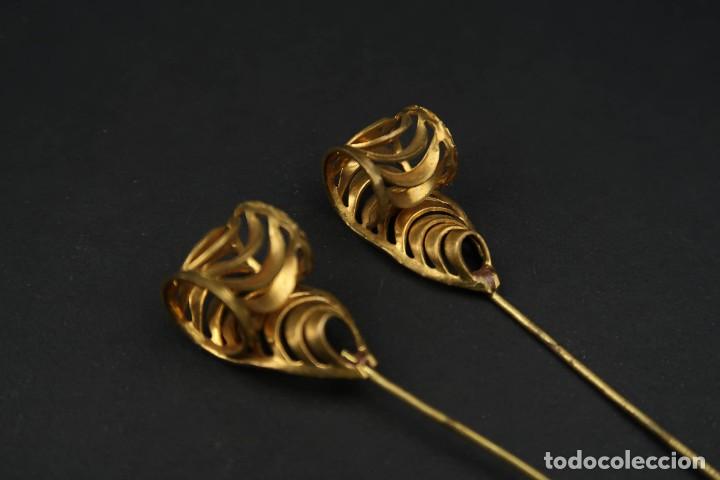 Joyeria: Lote dos Agujas Broches Antiguos - Foto 2
