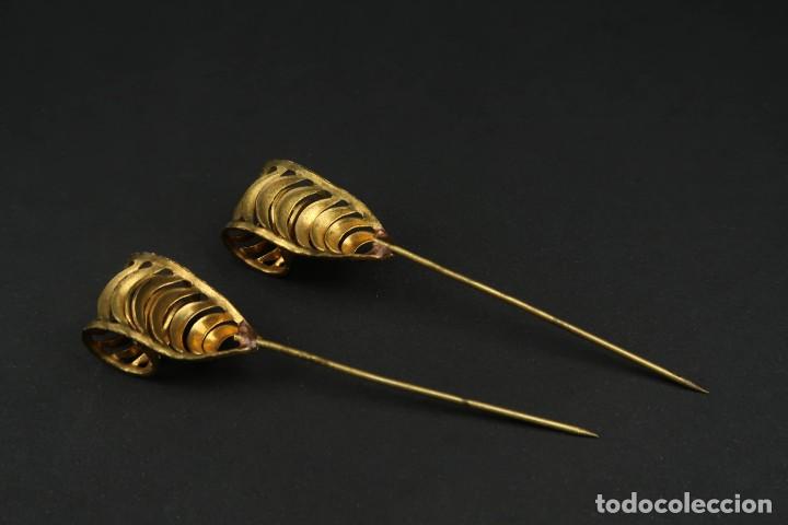 Joyeria: Lote dos Agujas Broches Antiguos - Foto 3