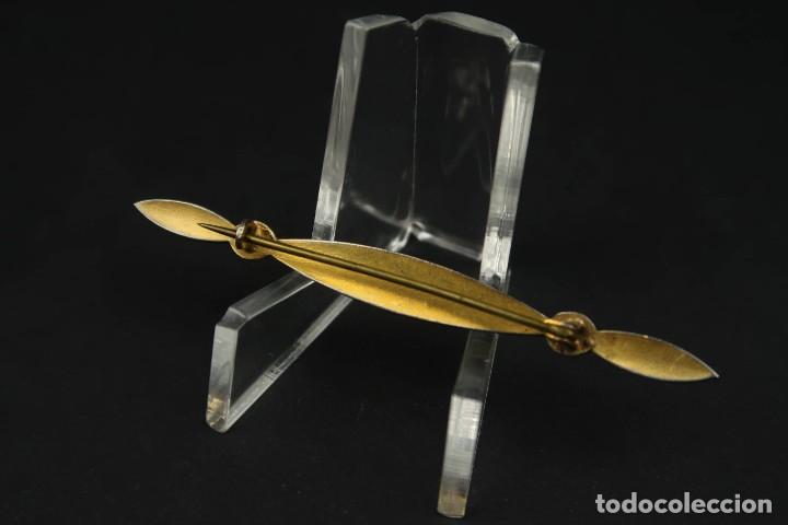 Joyeria: Antiguo Broche Damasquinado - Foto 3