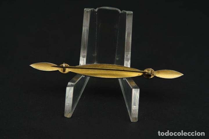 Joyeria: Antiguo Broche Damasquinado - Foto 4