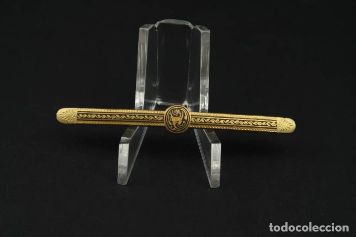 Joyeria: Antiguo Broche Damasquinado - Foto 1