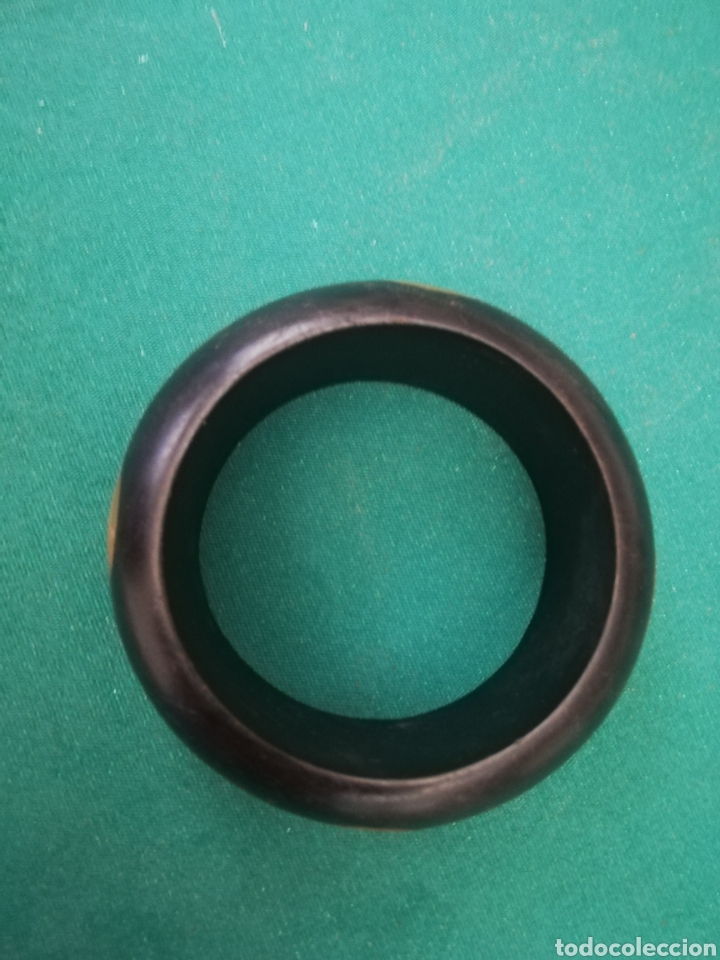 Joyeria: Pulsera o brazalete de madera y laton - Foto 2
