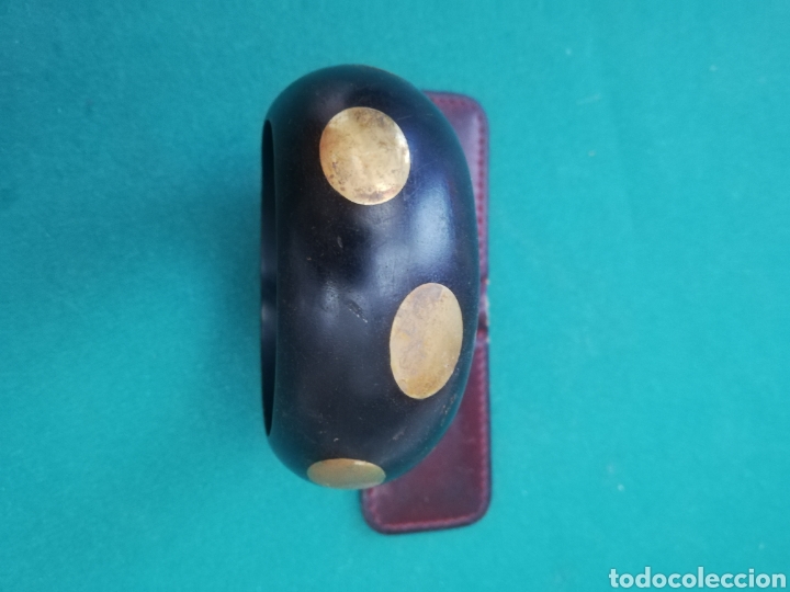 Joyeria: Pulsera o brazalete de madera y laton - Foto 3
