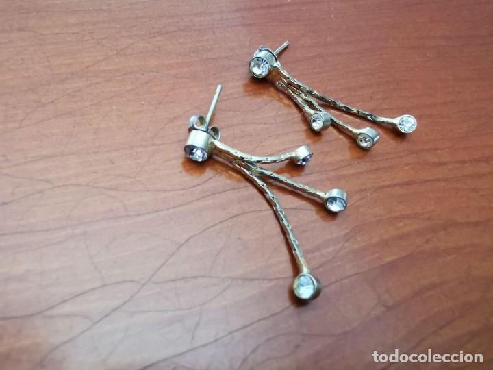 Joyeria: PENDIENTES CHAPADOS EN ORO CON CIRCONITAS - Foto 2