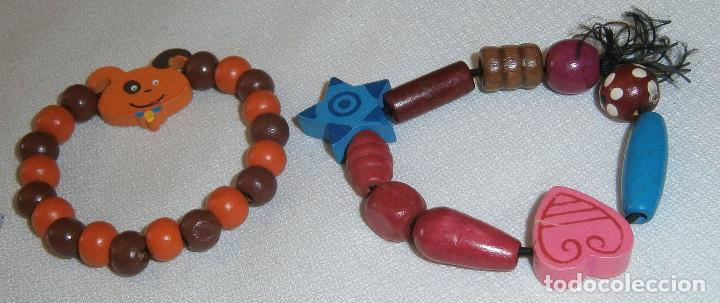 Joyeria: dos pulsera infantiles de madera - Foto 1