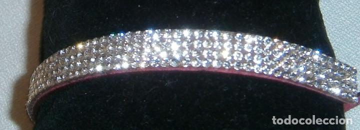 Joyeria: pulsera de cuero con brillantitos - Foto 1