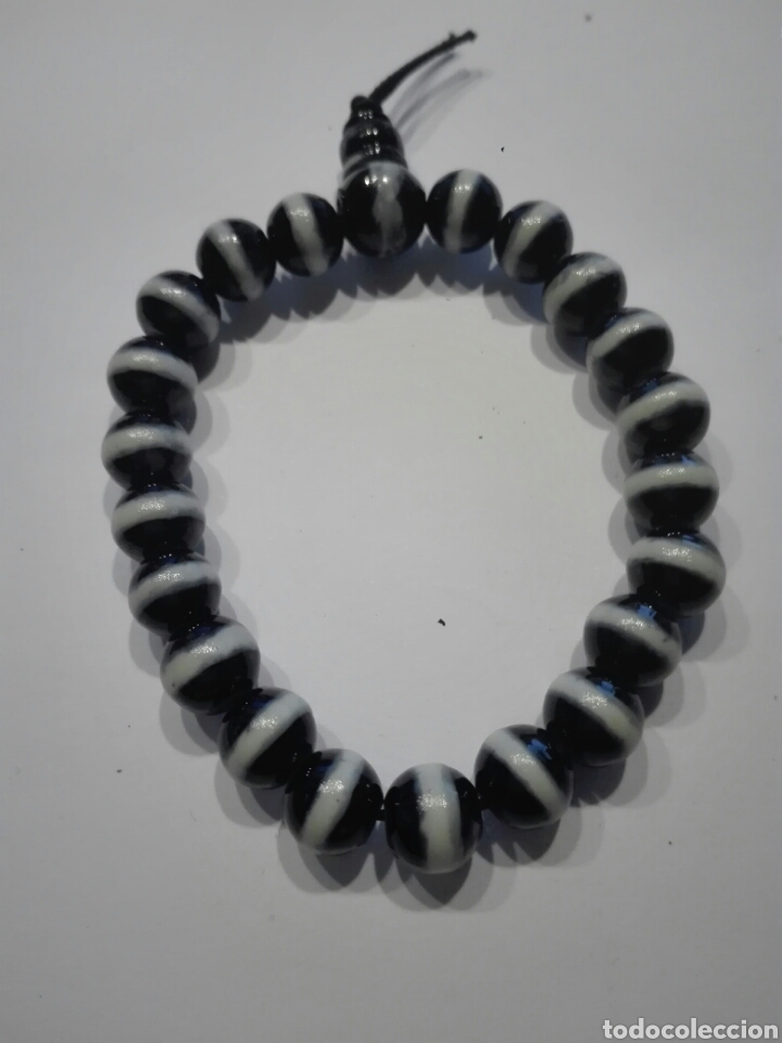 Joyeria: PULSERA CUENTAS NEGRAS-BLANCA. ELASTICA - Foto 1