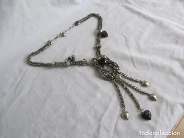 Joyeria: Collar metal blanco con vidrio tallado - Foto 2