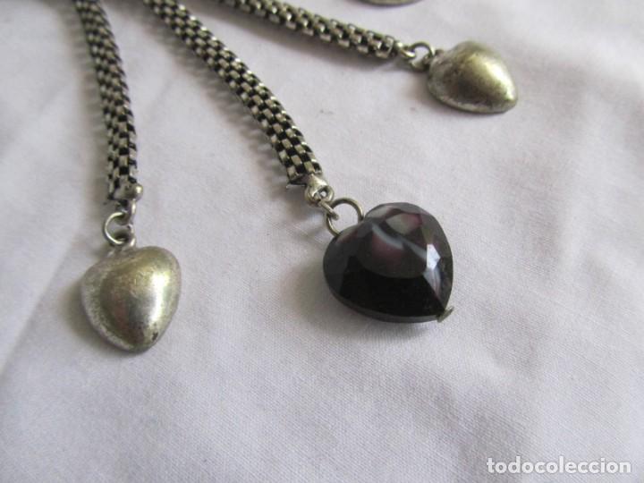 Joyeria: Collar metal blanco con vidrio tallado - Foto 4