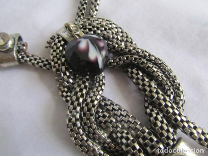 Joyeria: Collar metal blanco con vidrio tallado - Foto 5