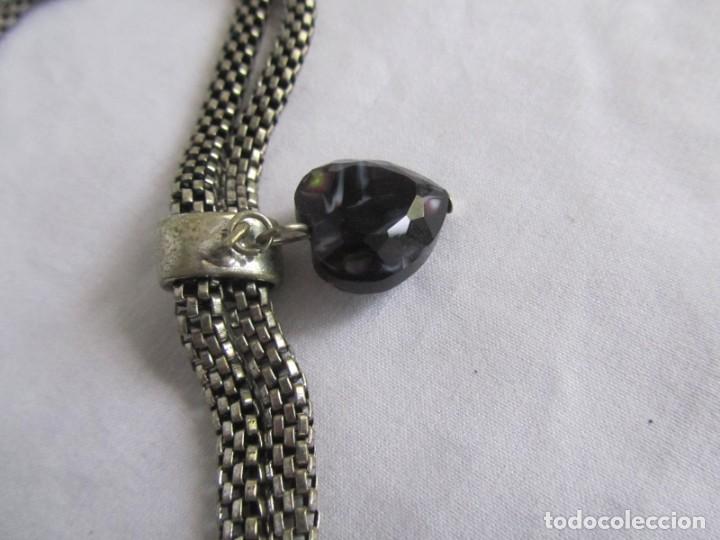 Joyeria: Collar metal blanco con vidrio tallado - Foto 8