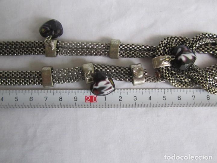 Joyeria: Collar metal blanco con vidrio tallado - Foto 11