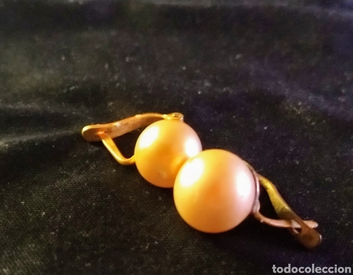 Joyeria: Pendientes ba&ntilde;ado oro y perlas. - Foto 4