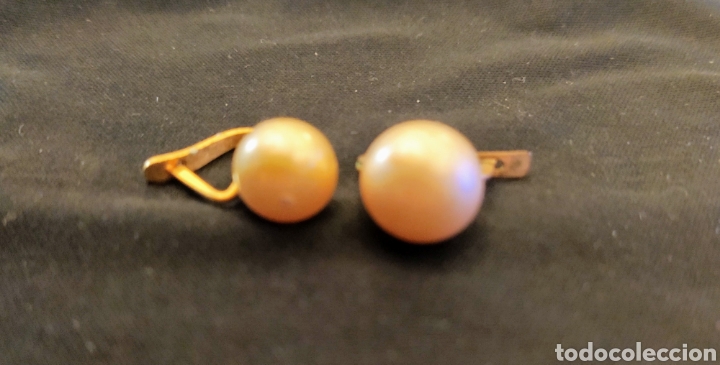 Joyeria: Pendientes ba&ntilde;ado oro y perlas. - Foto 5