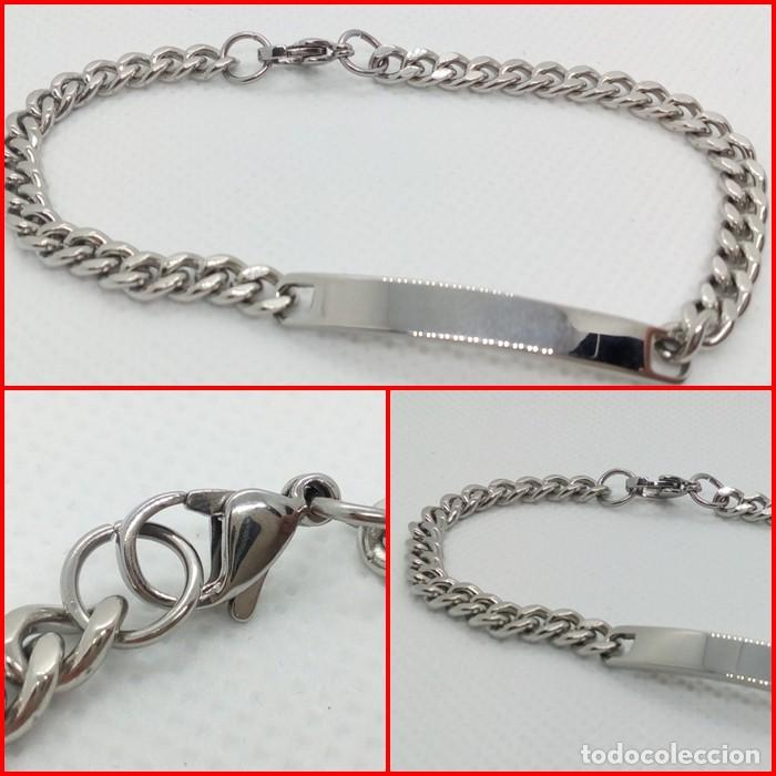 Joyeria: ESCLAVA ACERO PLATEADA 20CM X 5MM - Foto 1