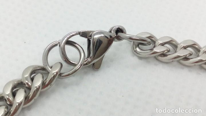 Joyeria: ESCLAVA ACERO PLATEADA 20CM X 5MM - Foto 4