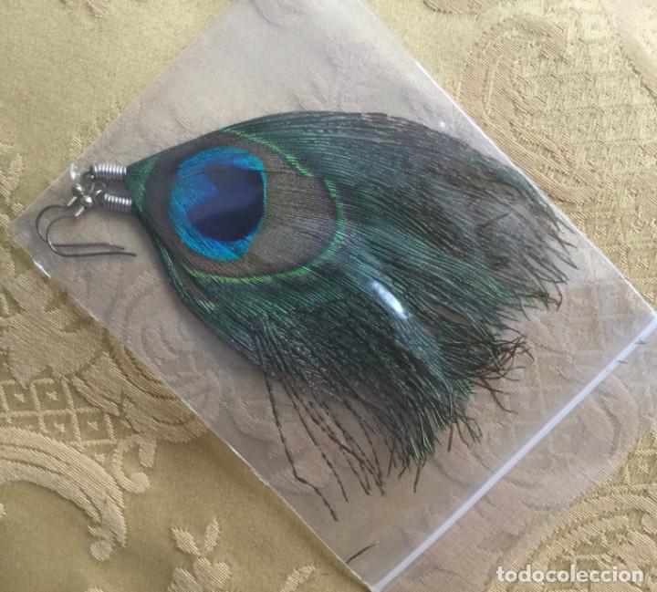 Joyeria: PENDIENTES PLUMA PAVO REAL - Foto 3