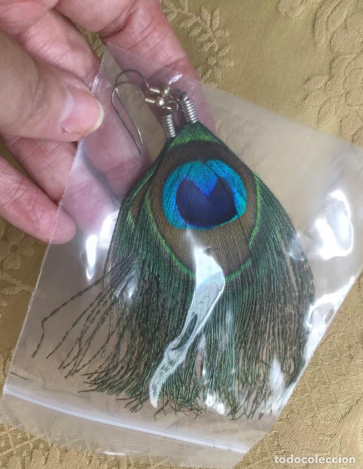 Joyeria: PENDIENTES PLUMA PAVO REAL - Foto 2