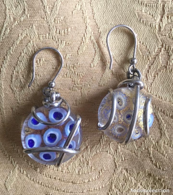 Joyeria: PENDIENTES CRISTAL MURANO Y PLATA LEY - Foto 2