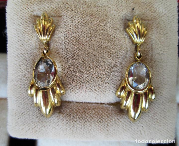 Joyeria: PENDIENTES CHAPADO EN ORO CON CIRCONITAS - Foto 1