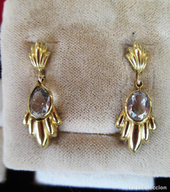 Joyeria: PENDIENTES CHAPADO EN ORO CON CIRCONITAS - Foto 2