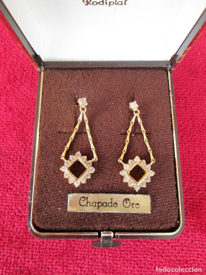 Joyeria: PENDIENTES CHAPADO EN ORO CON CIRCONITAS - Foto 1