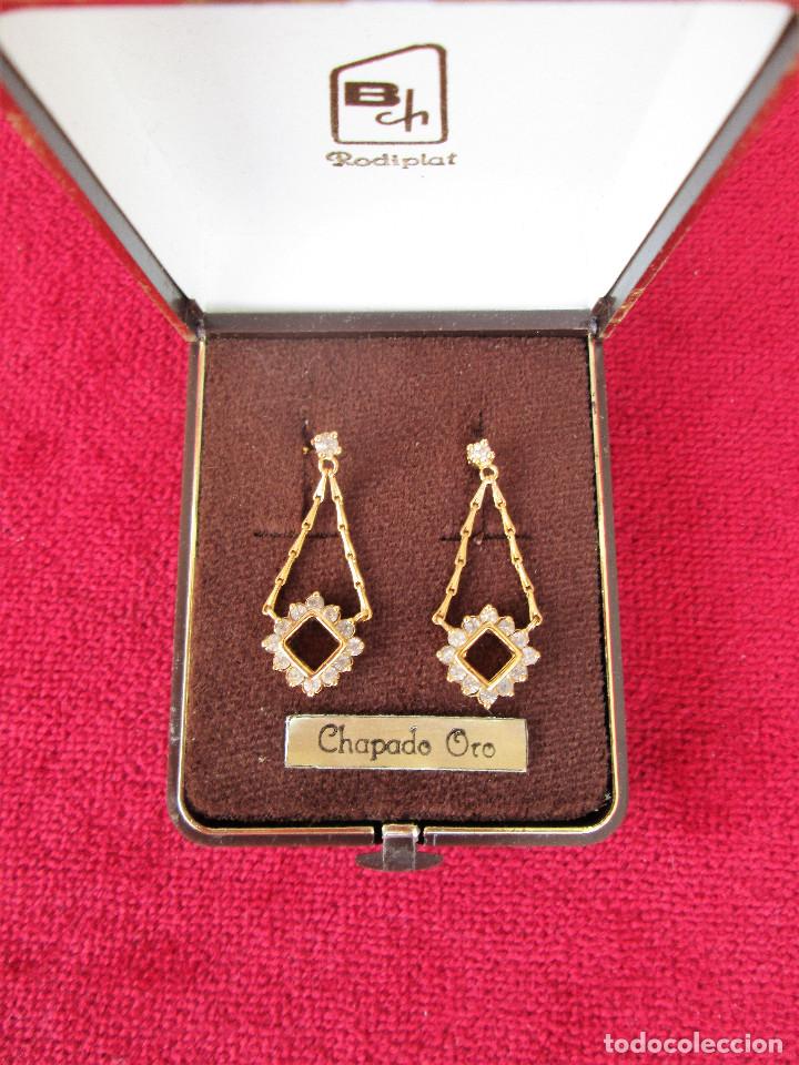Joyeria: PENDIENTES CHAPADO EN ORO CON CIRCONITAS - Foto 2