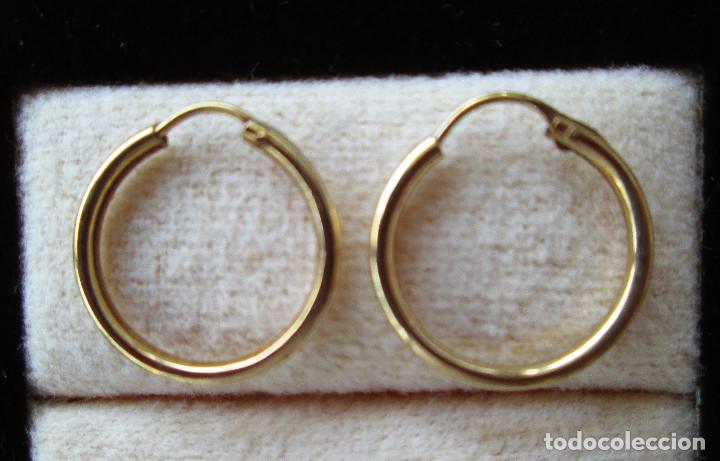 Joyeria: PEQUE&Ntilde;OS AROS CHAPADO EN ORO - Foto 1