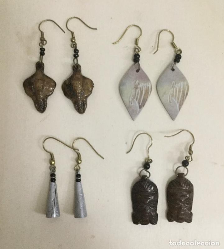 Joyeria: Pendientes Etnicos. (Lote de 4 pares) - Foto 1