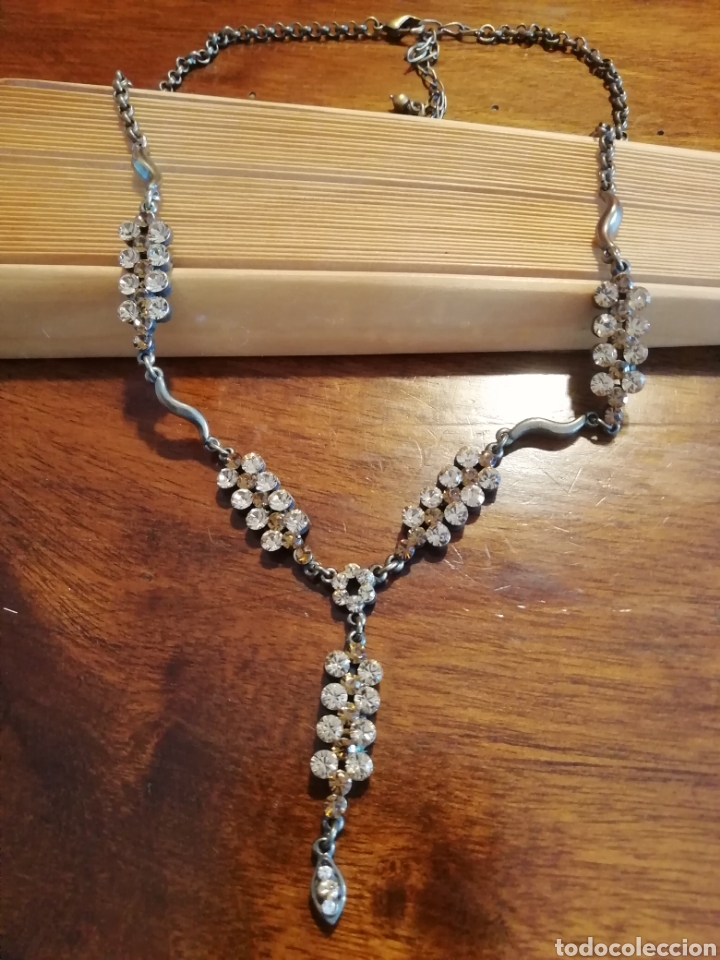 Joyeria: ANTIGUA GARGANTILLA CON CRISTAL - Foto 1