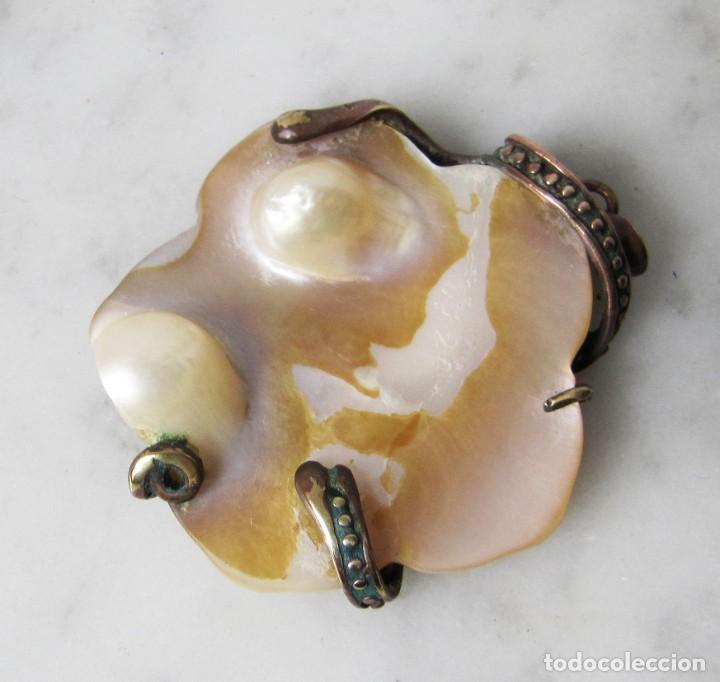 Joyeria: colgante de madreperla y cobre - Foto 1