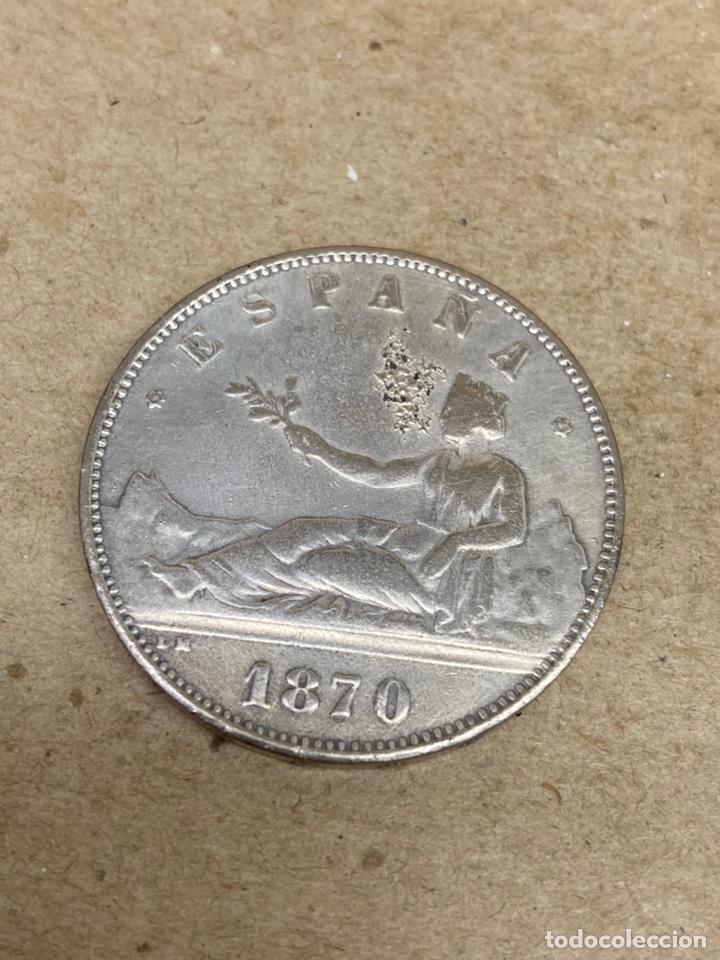 Joaillerie: Moneda reproducci&oacute;n 1870 5 pesetas