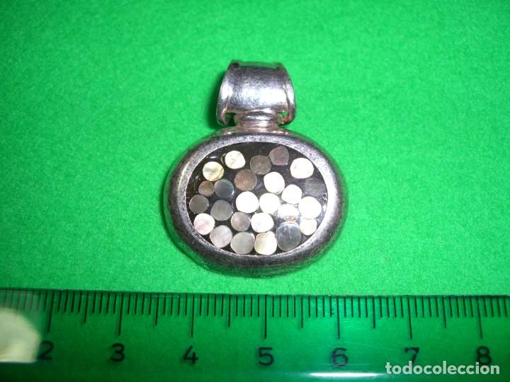 Joyeria: COLGANTE EN PLATA DE LEY CON INCRUSTACIONES DE MADREPERLA. - Foto 5