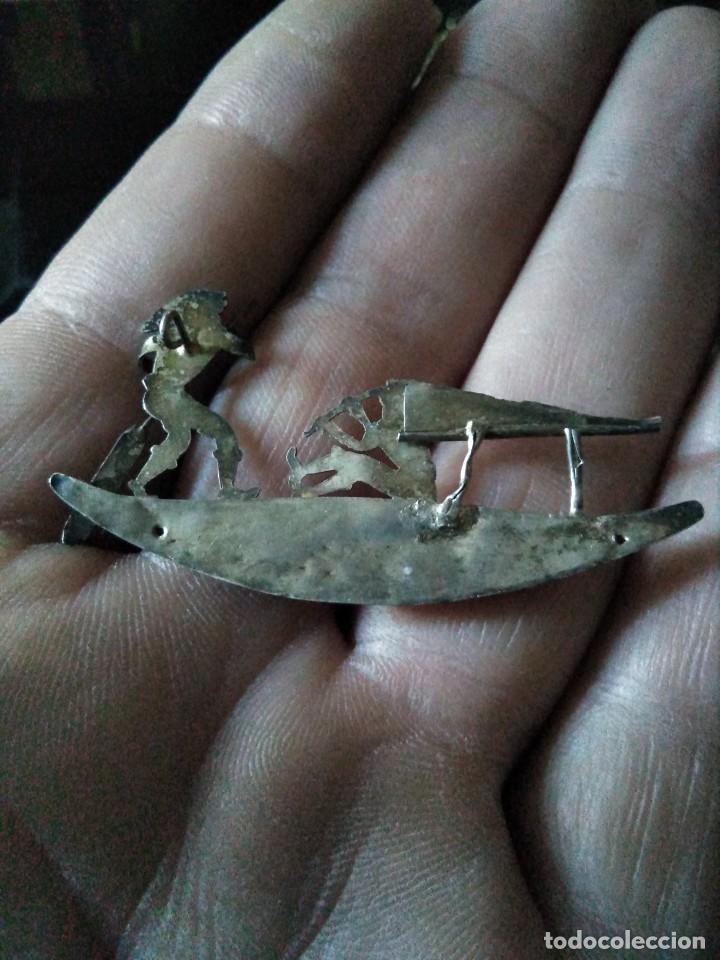 Joyeria: BROCHE VINTAGE BARCA CREO ES PLATA - Foto 2