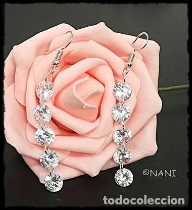 Joyeria: BONITOS PENDIENTES LAMINADOS EN PLATA Y ZIRCONIAS.
