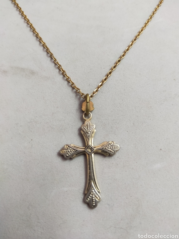 Joyeria: CADENA CON CRUZ, METAL DORADO. - Foto 2