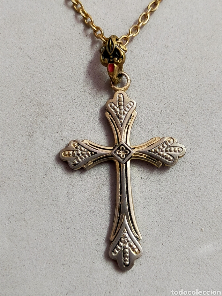 Joyeria: CADENA CON CRUZ, METAL DORADO. - Foto 4