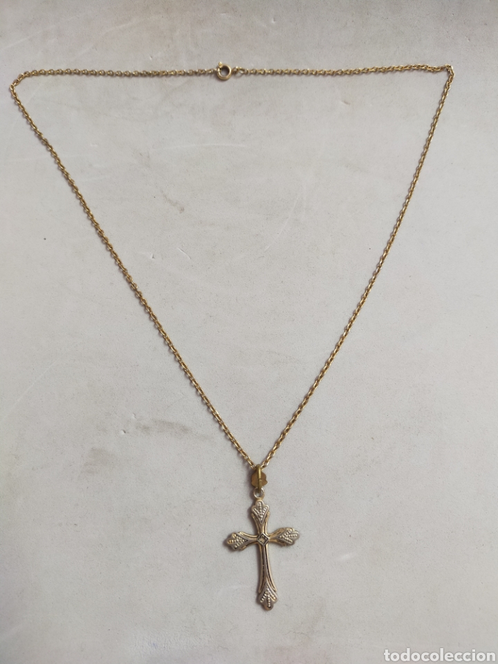 Joyeria: CADENA CON CRUZ, METAL DORADO. - Foto 1