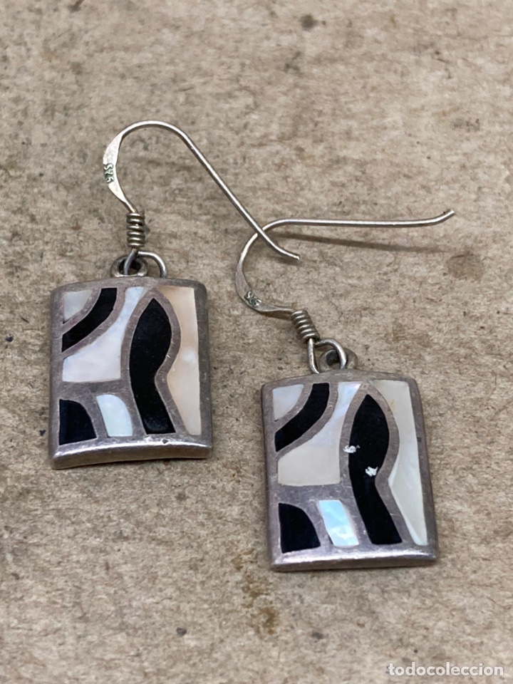 Joyeria: Pendientes de plata Y NACAR /P225 - Foto 1
