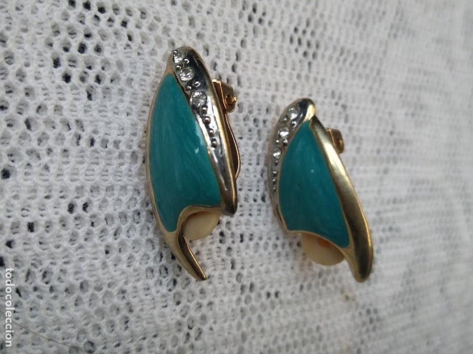 Joyeria: Pendientes clip turquesa vintage - Foto 1