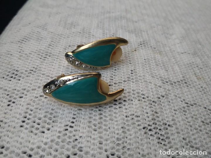 Joyeria: Pendientes clip turquesa vintage - Foto 2