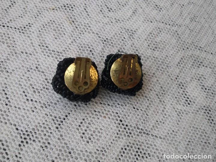 Joyeria: Pendientes clip perlitas negras vintage - Foto 2