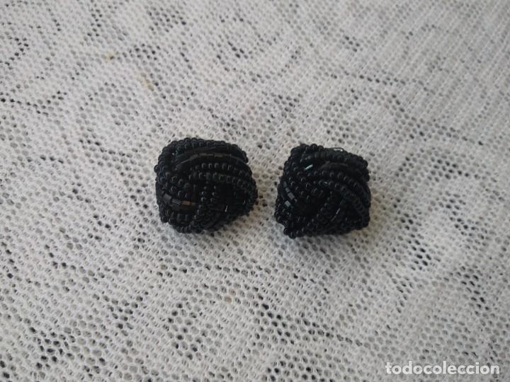 Joyeria: Pendientes clip perlitas negras vintage - Foto 5