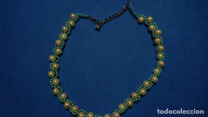 Joyeria: Gargantillas de perlas verdes y blancas - Foto 1