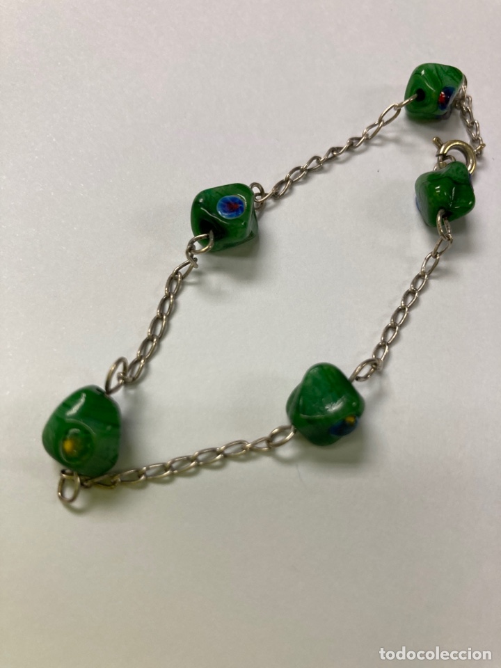 Joyeria: Pulseras de plata y piedras verde - Foto 2