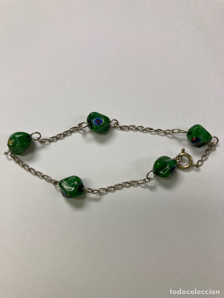 Joyeria: Pulseras de plata y piedras verde - Foto 1