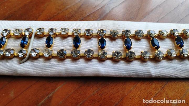 Joyeria: PULSERA DORADA CON PIEDRAS BLANCAS Y AZULES - Foto 9